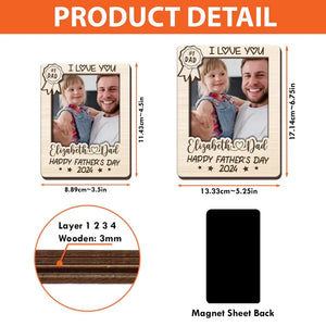 Custom Photo We Love You More Than We Can Say - Family Personalized Custom Magnet Photo - Father's Day, Gift For Dad, Grandpa