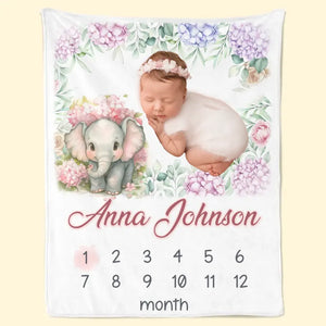 Custom Photo Our Colorful Bouncing Baby Has Entered The World - Family Personalized Custom Baby Blanket - Gift For Baby Kids, Newborn Baby