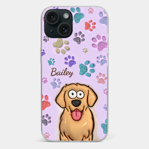 Pets Are The Best Kind Of Therapy - Dog & Cat Personalized Custom 3D Inflated Effect Printed Clear Phone Case - Gift For Pet Owners, Pet Lovers