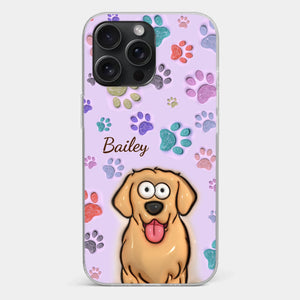 Pets Are The Best Kind Of Therapy - Dog & Cat Personalized Custom 3D Inflated Effect Printed Clear Phone Case - Gift For Pet Owners, Pet Lovers