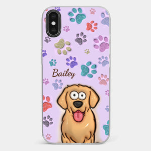 Pets Are The Best Kind Of Therapy - Dog & Cat Personalized Custom 3D Inflated Effect Printed Clear Phone Case - Gift For Pet Owners, Pet Lovers