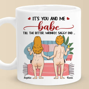 Aging Together, Always - Couple Personalized Custom Mug - Gift For Husband Wife, Anniversary