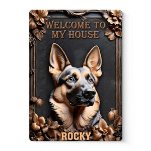 Home Of A Loyal Protector - Dog Personalized Custom 3D Inflated Effect Printed Home Decor Metal Sign - House Warming Gift For Pet Owners, Pet Lovers