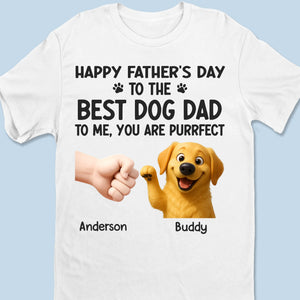 Fist Bumps And Furballs Since Day One - Dog & Cat Personalized Custom Unisex T-shirt, Premium T-shirt, Hoodie - Father's Day, Gift For Dad, Pet Owners, Pet Lovers