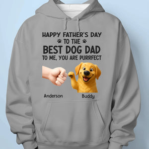 Fist Bumps And Furballs Since Day One - Dog & Cat Personalized Custom Unisex T-shirt, Premium T-shirt, Hoodie - Father's Day, Gift For Dad, Pet Owners, Pet Lovers