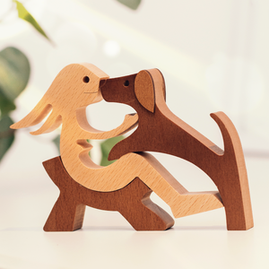 I Love You Meow And Furever - Gift For Pet Lovers - Wooden Pet Carvings, Wood Sculpture Table Ornaments, Carved Wood Decor