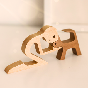 I Love You Meow And Furever - Gift For Pet Lovers - Wooden Pet Carvings, Wood Sculpture Table Ornaments, Carved Wood Decor