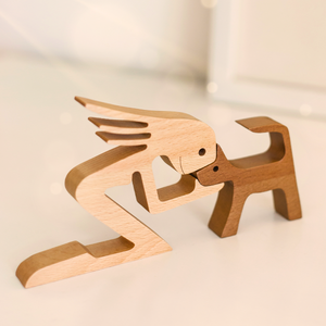 I Love You Meow And Furever - Gift For Pet Lovers - Wooden Pet Carvings, Wood Sculpture Table Ornaments, Carved Wood Decor