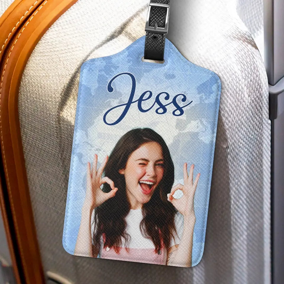 Custom Photo Travel Is My Passion - Travel Personalized Custom Luggage Tag - Holiday Vacation Gift, Gift For Adventure Travel Lovers