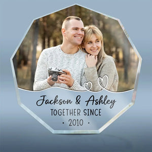 Custom Photo We've Been Together Since - Couple Personalized Custom Nonagon Shaped Acrylic Plaque - Gift For Husband Wife, Anniversary