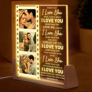 Custom Photo The One Whom My Soul Loves - Couple Personalized Custom Shaped 3D LED Walnut Night Light - Gift For Husband Wife, Anniversary