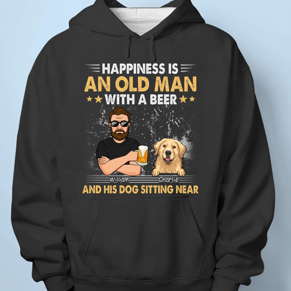 Cheers To My Simple Happiness - Dog Personalized Custom Unisex T-shirt, Hoodie, Sweatshirt - Father's Day, Gift For Pet Owners, Pet Lovers