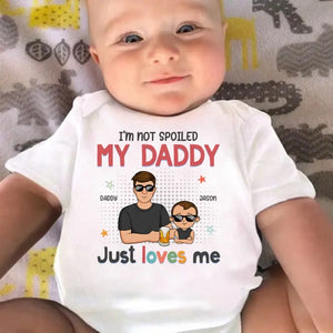 I'm As Lucky As Can Be - Family Personalized Custom Baby Onesie - Father's Day, Baby Shower Gift, Gift For First Dad