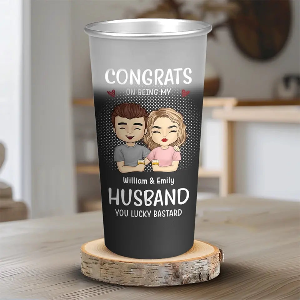 Drink Together, Stay Forever - Couple Personalized Custom Aluminum Changing Color Cup - Gift For Husband Wife, Anniversary