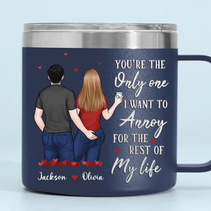 I Love You Day By Day - Couple Personalized Custom 14oz Stainless Steel Tumbler With Handle - Gift For Husband Wife, Anniversary