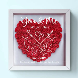 I Have Found The One Whom My Soul Loves - Couple Personalized Custom Flower Shadow Box - Gift For Husband Wife, Anniversary