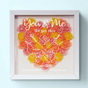 I Have Found The One Whom My Soul Loves - Couple Personalized Custom Flower Shadow Box - Gift For Husband Wife, Anniversary