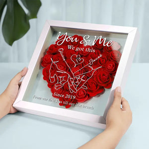 I Have Found The One Whom My Soul Loves - Couple Personalized Custom Flower Shadow Box - Gift For Husband Wife, Anniversary