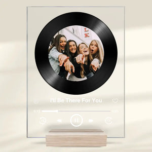 Custom Photo I'll Be There For You - Bestie Personalized Custom Rectangle Shaped Acrylic Plaque - Gift For Best Friends, BFF, Sisters