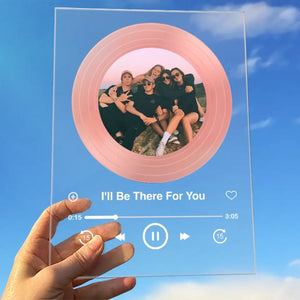 Custom Photo I'll Be There For You - Bestie Personalized Custom Rectangle Shaped Acrylic Plaque - Gift For Best Friends, BFF, Sisters