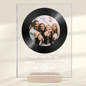 Custom Photo I'll Be There For You - Bestie Personalized Custom Rectangle Shaped Acrylic Plaque - Gift For Best Friends, BFF, Sisters