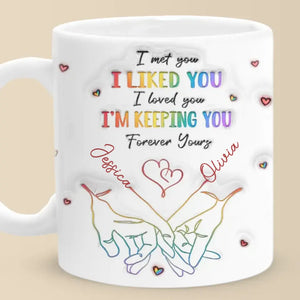 Love Knows No Gender - Couple Personalized Custom 3D Inflated Effect Printed Mug - Gift For Husband Wife, Anniversary, LGBTQ+