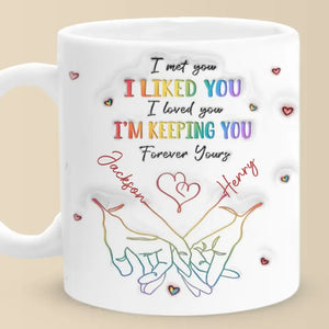 Love Knows No Gender - Couple Personalized Custom 3D Inflated Effect Printed Mug - Gift For Husband Wife, Anniversary, LGBTQ+