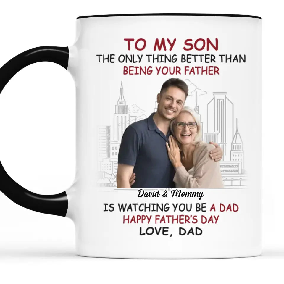 Custom Photo My Son Is My Pride And Joy - Family Personalized Custom Accent Mug - New Arrival, Father's Day, Gift For Son AMZ