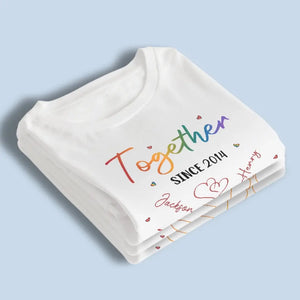 Love Is Love Forever - Couple Personalized Custom Unisex T-shirt, Hoodie, Sweatshirt - Gift For Husband Wife, Anniversary, LGBTQ+