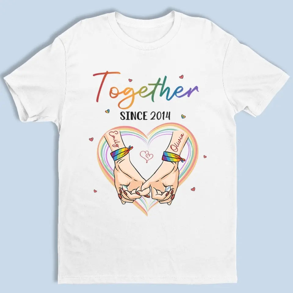 Love Wins, Love Matters - Couple Personalized Custom Unisex T-shirt, Hoodie, Sweatshirt - Gift For Husband Wife, Anniversary, LGBTQ+