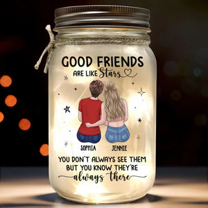 I Love The Memories That We Share Together - Bestie Personalized Custom Mason Jar Light - Gift For Best Friends, BFF, Sisters