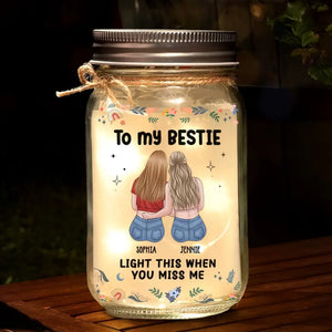 You Bring Out The Best In Me - Bestie Personalized Custom Mason Jar Light - Gift For Best Friends, BFF, Sisters