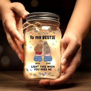 You Bring Out The Best In Me - Bestie Personalized Custom Mason Jar Light - Gift For Best Friends, BFF, Sisters