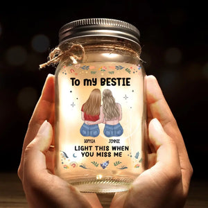 You Bring Out The Best In Me - Bestie Personalized Custom Mason Jar Light - Gift For Best Friends, BFF, Sisters