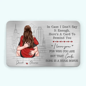 Never Enough To Say I Love You - Couple Personalized Custom Aluminum Wallet Card - Gift For Husband Wife, Anniversary