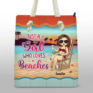 Life Is Better At The Beach - Bestie Personalized Custom Beach Bag - Summer Vacation Gift For Best Friends, BFF, Sisters