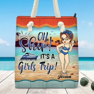 Good Times And Tan Lines - Bestie Personalized Custom Beach Bag - Summer Vacation Gift For Best Friends, BFF, Sisters