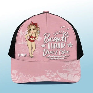 Love You To The Beach And Back - Bestie Personalized Custom Mesh-back Baseball Cap, Baseball Trucker Cap - Summer Vacation Gift For Best Friends, BFF, Sisters