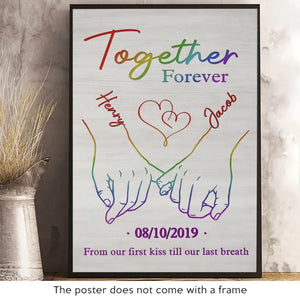 Proud To Love Who I Love, LGBTQ+ Couples - Gift For Couples, Personalized Vertical Poster