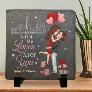 My Favorite Love Story Is Ours - Couple Personalized Custom Square Shaped Stone With Stand -  Gift For Husband Wife, Anniversary