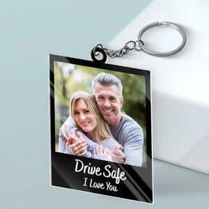 Custom Photo Love Is The Beauty Of The Soul - Couple Personalized Custom Shaped Acrylic Keychain - Gift For Husband Wife, Anniversary