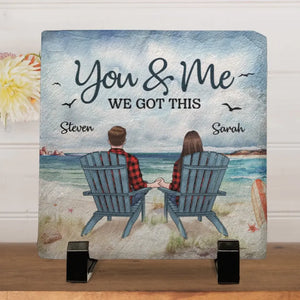 You Are The Love Of My Life - Couple Personalized Custom Square Shaped Stone With Stand - Gift For Husband Wife, Anniversary