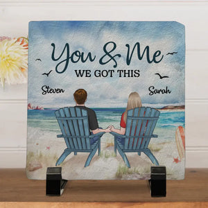 You Are The Love Of My Life - Couple Personalized Custom Square Shaped Stone With Stand - Gift For Husband Wife, Anniversary