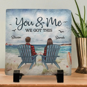 You Are The Love Of My Life - Couple Personalized Custom Square Shaped Stone With Stand - Gift For Husband Wife, Anniversary