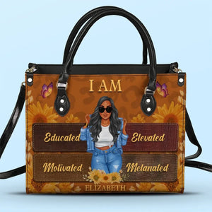 This Is Who I Am - Bestie Personalized Custom Leather Handbag - Gift For Best Friends, BFF, Sisters