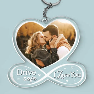 Custom Photo Love Is A Road Trip With You - Couple Personalized Custom Shaped Acrylic Keychain - Gift For Husband Wife, Anniversary