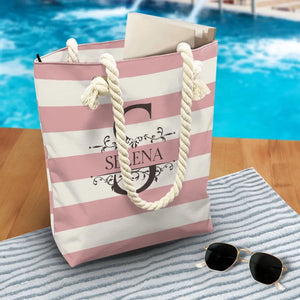 Let's Embark On The Ultimate Summer Tour - Bestie Personalized Custom Beach Bag - Summer Vacation Gift For Best Friends, BFF, Sisters