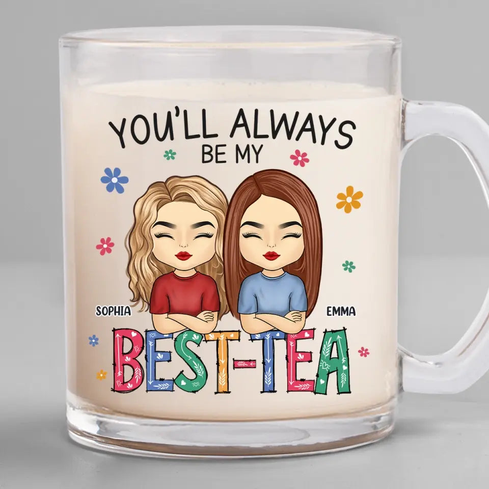 You're My Kindred Spirit - Bestie Personalized Custom Glass Mug - Gift For Best Friends, BFF, Sisters