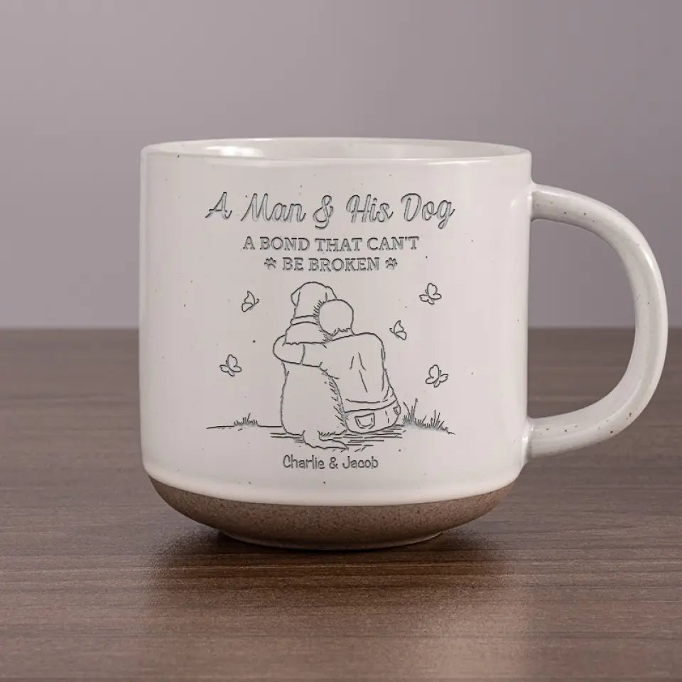 A Bond That Can't Be Broken - Memorial Personalized Custom Pottery Mug - Sympathy Gift For Pet Owners, Pet Lovers