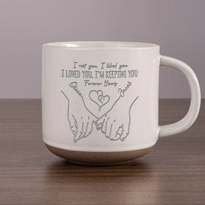 Your Smile Makes Me Smile - Couple Personalized Custom Pottery Mug - Gift For Husband Wife, Anniversary